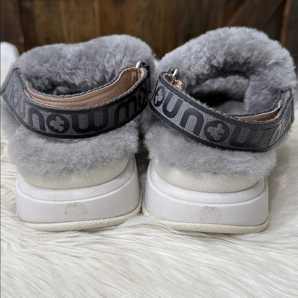 MOU Lambswool Slingback Sandals - Picture 3 of 10